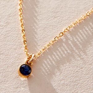 Free People set & stones birthstone charm necklace